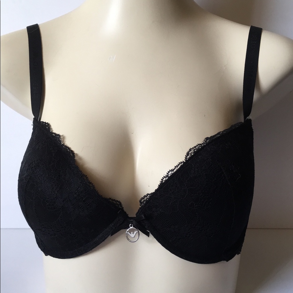 Emporio Armani Black Push Up Bra 34D